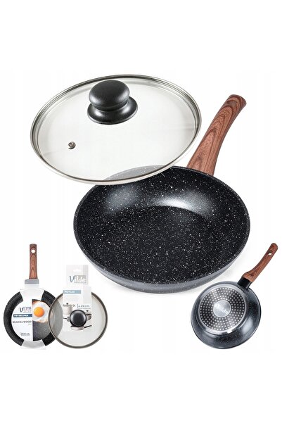 Vilde Tigaie GRANITĂ pentru prăjit și gătit la aburi 20 cm gaz inducție capac