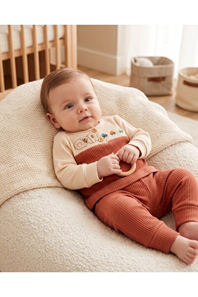 Ege Bebek 100% Cotton 0-3-6-9-12 Months Baby Boy Car Printed Thin Seasonal 2-...
