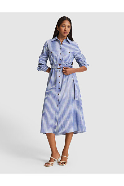 Pierre Cardin Rochie țesută bleumarin, croială confortabilă 50321334-VR033