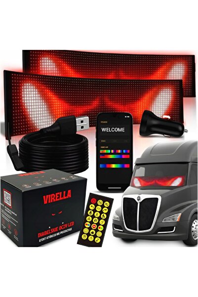 Brak 2X LAMPĂ AUTO BANDĂ LED 17X7CM OCHI DE DIABOL LED OCHI DE CAMION