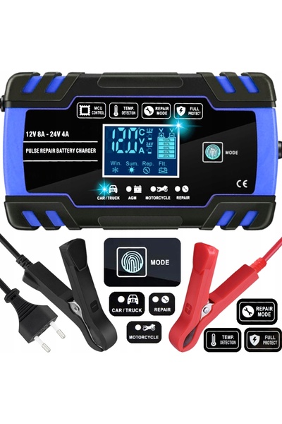 LTCHE Încărcător AUTO AUTOMAT cu funcție de REPARARE pentru ACUMULATORI 12V 24V