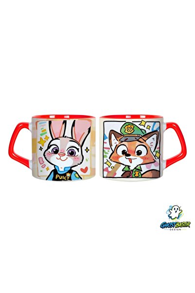 Ghostbastır Design Zootropolis Judy and Nick Mug Set - 2 Pcs
