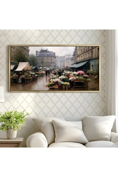 Signtouch Advertising Signtouch French Village Life Canvas Wall Art 60x120 cm...