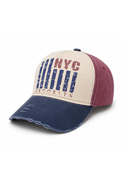 Zee Nyc New York Vintage Eskitme Retro Model Pamuklu Yıkamalı Yazlık Şapka