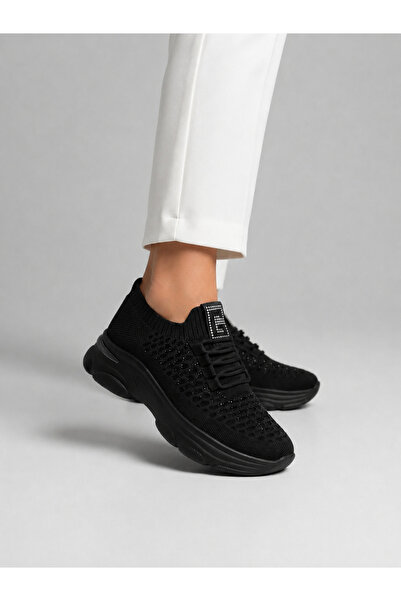 LABRONA Kadın Yazlık Sneakers Yüksek Tabanlı Bağcıklı Yürüyüş Ayakkabısı