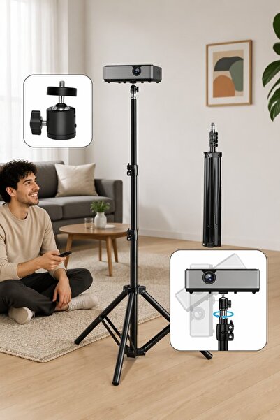 Generic 1 Metal Adjustable Projector Tripod Stand Foldable Anti Slip Lock 58 ...