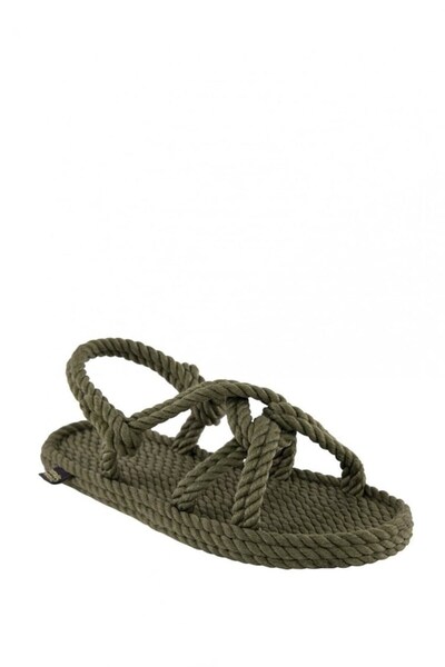 Nomadic Republic Bora Bora Women's Handmade Rope Drawstring Straw Sandals Bei...