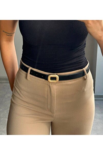 LİA KEMER Lord Oval Gold Buckle Belt Waist Belt Jacket Belt Dress Belt Trouse...