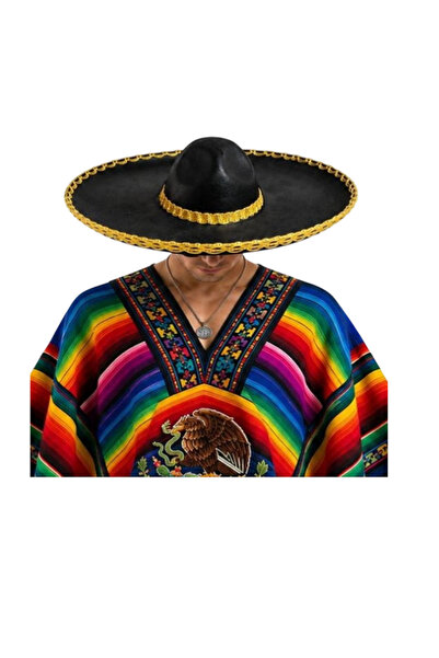 KOSTÜMCE Mexican Hat with Gold Stripe for Adults