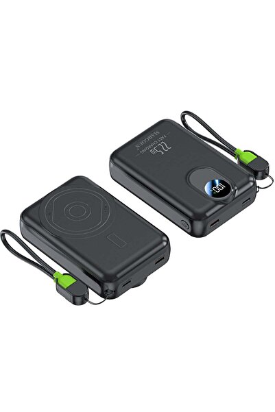 Margoun 18800 mAh Y390 Power Bank 22.5W Fast Charging With Wireless And USB-C To Lightning Cable Black-2