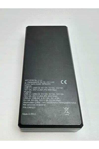 X-LİNE Powerbank XLINE GPB245K 20000 mAh Negru