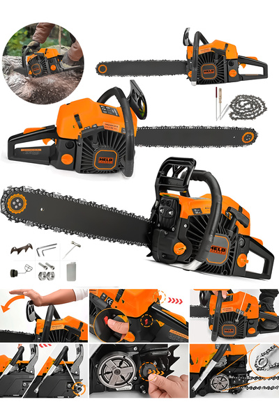 held power 3.5 HP 46 cm Benzinli Profesyonel Ağaç Kesme ve Motorlu Testere