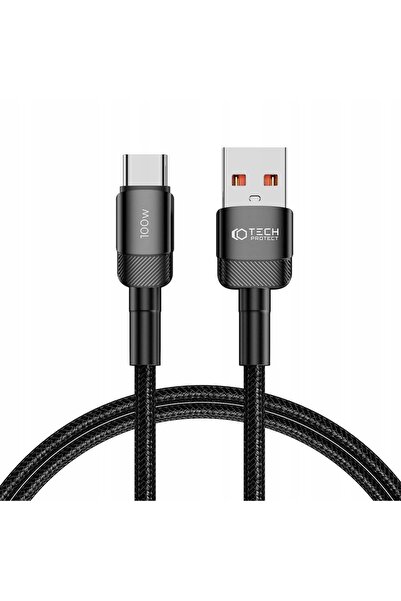 NO BRAND Cablu USB - USB Typ-C TECH-PROTECT UltraBoost EVO 100W/5A 1 m Negru