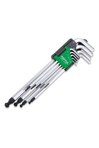 TOPTUL Hexagon wrench Top Bottom Set Type L, 9 pcs, Extra long