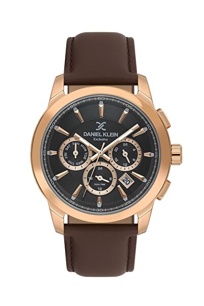Daniel Klein Case Rose Cord Brown Color 43 mm Internal Indicators Active Men'...