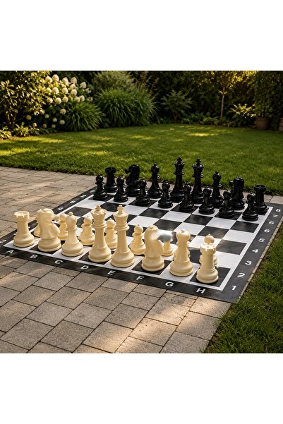 Sunrise Chess & Games Giant garden chess Top Bottom Set - small size, pieces ...