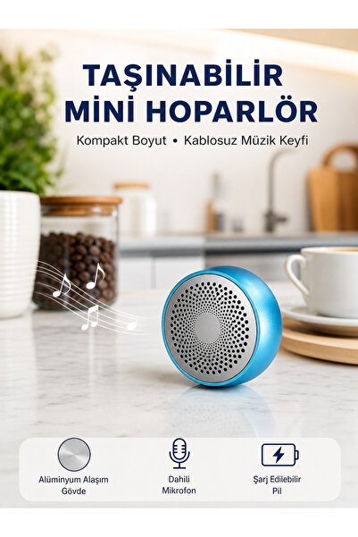 UCUZTEKNO 10W Güçlü Stereo Bluetooth Hoparlör – 360° Surround Ses Deneyimi Ye...