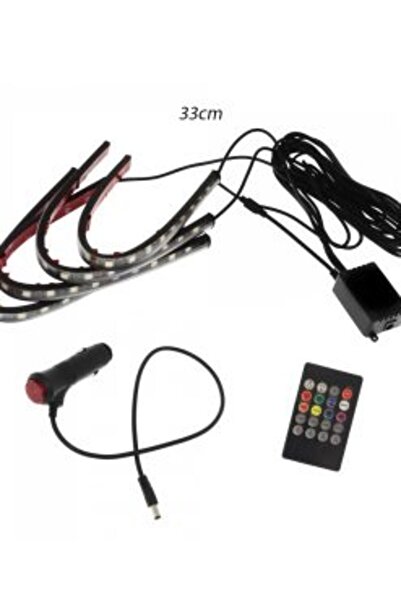 OEM Εσωτερικά Φώτα LED Αυτοκινήτου RGB με Μουσική Λειτουργία 33εκ. με Τηλεχει...