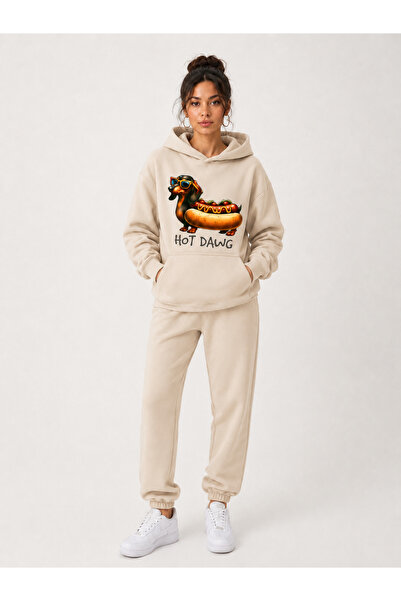 COMANCHERO Unisex Hot Dawg Printed Winter Top and Bottom Tracksuit Set