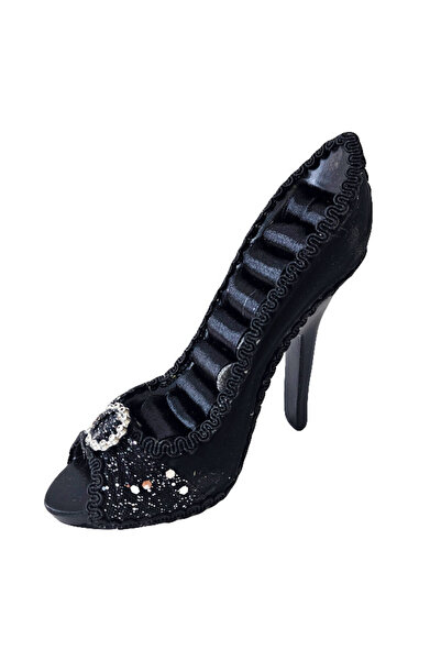 velve Suport Jewel Shoe pentru bijuterii,forma de pantof,cu paiete si aplicat...
