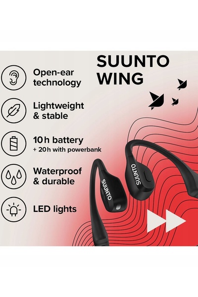 innature Căști cu conducție osoasă SUUNTO Wing Negru