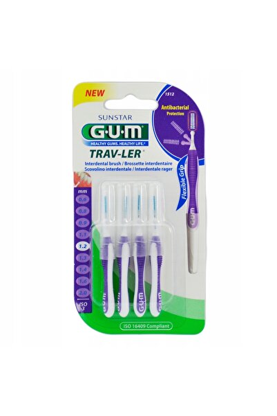 NO BRAND Periuțe interdentare SUNSTAR GUM Trav-Ler 1.2 mm Mov (6 bucăți)