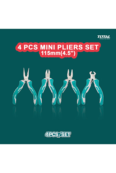 Generic THT1K0404 4 Pcs Mini Pliers Set 115mm Precision Long Nose Diagonal Co...