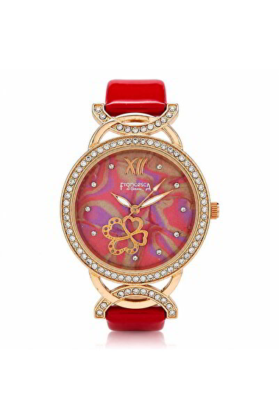 Watch Ceas de dama Francesca di Geneva FF352, rosu, stil casual