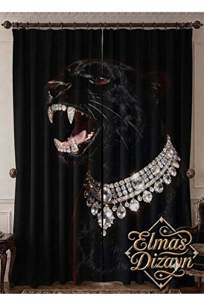 Elmas Dizayn Special Production Brand 240*280 cm Double Wing Background Curta...