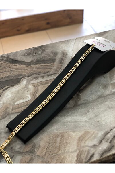 VLDORO D'Oro Xuping Steel Twisted Frame Geometric Women's Bracelet with Stones
