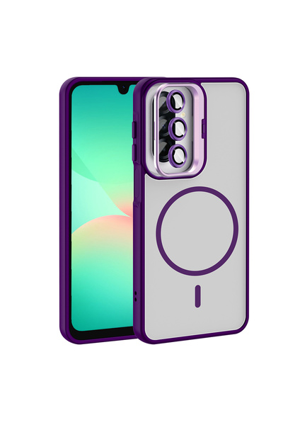 tekno grup Galaxy A17 Case with Camera Stand Magsafe Supported Transparent Ba...
