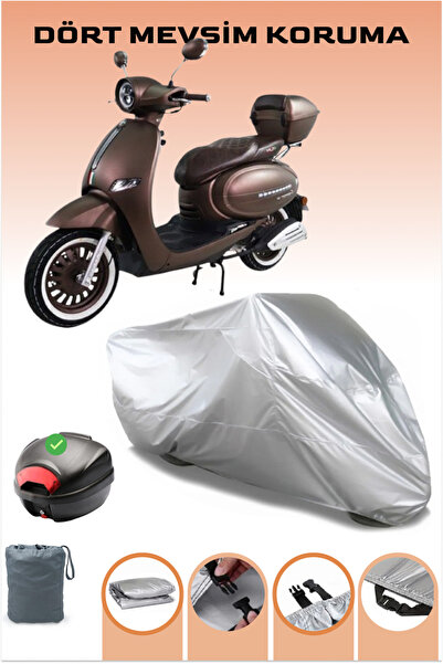 Breen Gray Topcase Compatible Water and Dust Proof Arora Cappucino 125 Motorc...