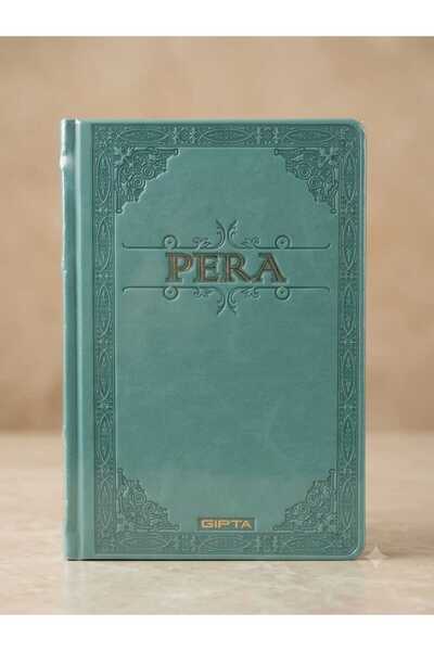 Gıpta Pera 17X24 Nane Yeşili Çizgisiz Deri Kapak Ciltli Defter