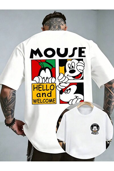 SVART WEAR Mickey Printed Oversize Crew Neck Summer T-Shirt