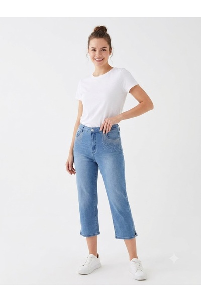 centilmen Tolga Saraçoğlu Stone Embroidered Capri Pants 30259