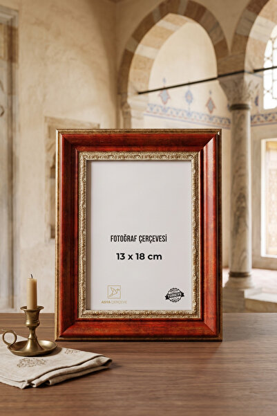 Asya Çerçeve Hürrem Sultan Serisi 13 x 18 İşlemeli Eskitme Fotoğraf Çerçevesi...