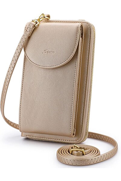 Generic S-ZONE PU Leather RFID Blocking Crossbody Cell Phone Bag for Women Wa...