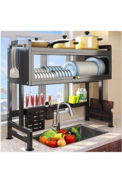 DubaiGallery 1pc Dish Drying Rack With Cover Above Sink, Dish Rack Shelf, Spa...