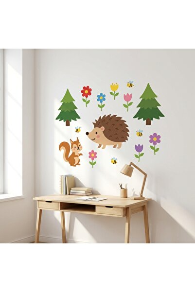KanvasSepeti Forest Festival Colorful Kids Room Wall Sticker - Unisex Kids Ro...
