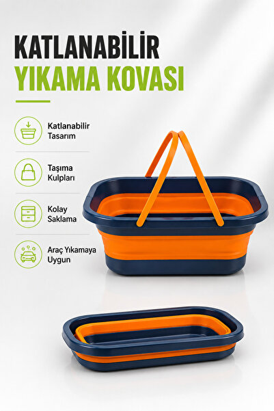 HOBİLON 13 Litre Katlanabilir Tekerlekli Genel Temizlik Kovasi
