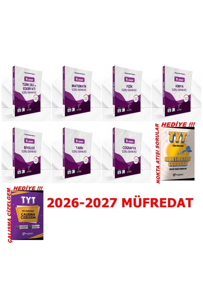 Karekök Yayınları 9.SINIF 2026-2027 MÜFREDAT TÜM DERSLER SORU BANKASI FULL SE...