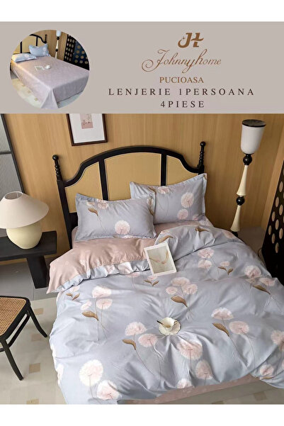Pucioasa Set de lenjerie de pat pentru 1 persoană, 4 piese, Finet, Albastru, ...