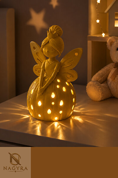 nagyra 3D PLA Peri Gece Lambası – Dekoratif LED Mumluk & Çocuk Odası Gece Lam...
