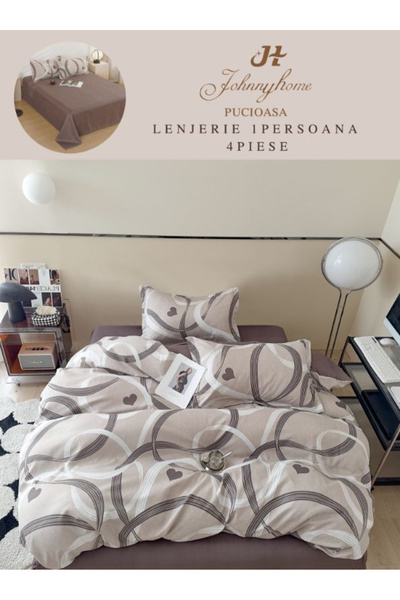 Pucioasa Set lenjerie de pat pentru 1 persoană, 4 piese, Finet-P12