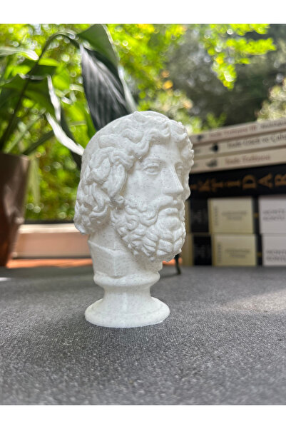 KALIPDIŞI 3D Dekoratif Zeus Büstü - Yunan Mitolojisi Tanrılar Kralı Heykeli -...