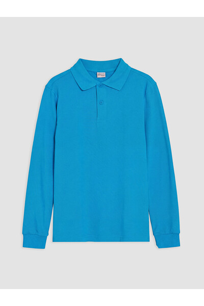 LC Waikiki Lcw Kids Turquoise Polo Neck Boy's T-Shirt