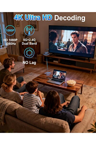 KASTWAVE Wireless HDMI Transmitter and Receiver Kit - 100M/328ft Range Plug &...