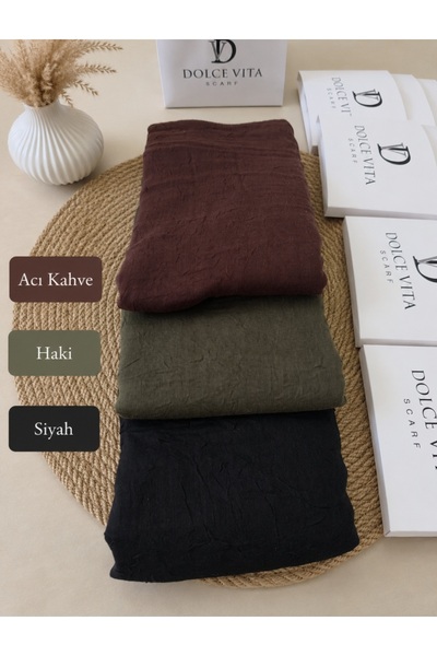 Altınoluk Tekstil Dolce Vita Orjinal Ütü Gerektirmeyen Bambu Kraş Şal 3'lü Paket