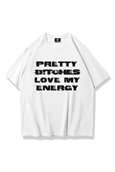 STYKEER Unisex Oversized T-Shirt "Pretty Girls Loves My Energy" Printed Loose...