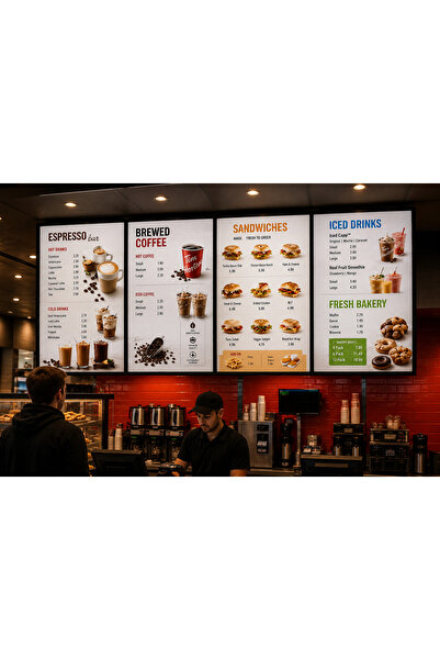 OEM Dijital Menüboard | Videowall 50” | 4x1